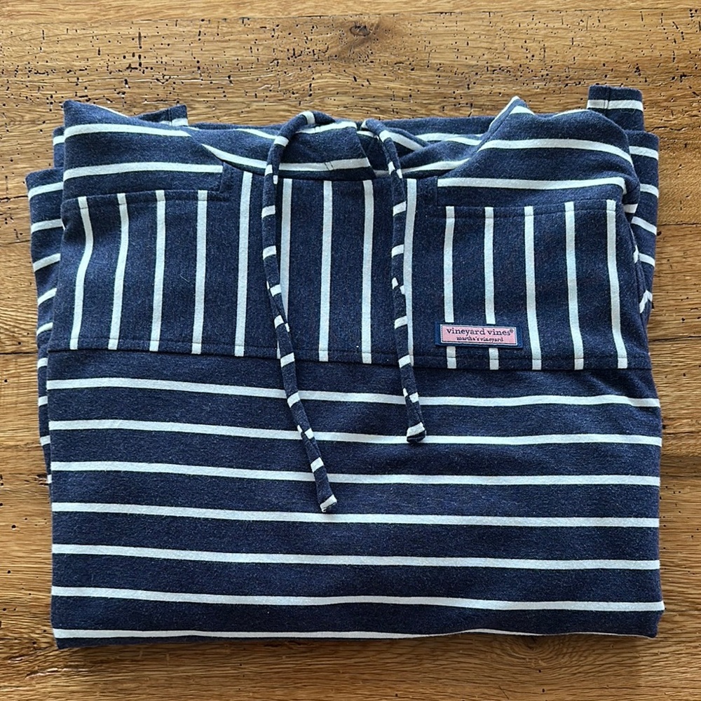 Vineyard Vines Blue and White Striped Pullover